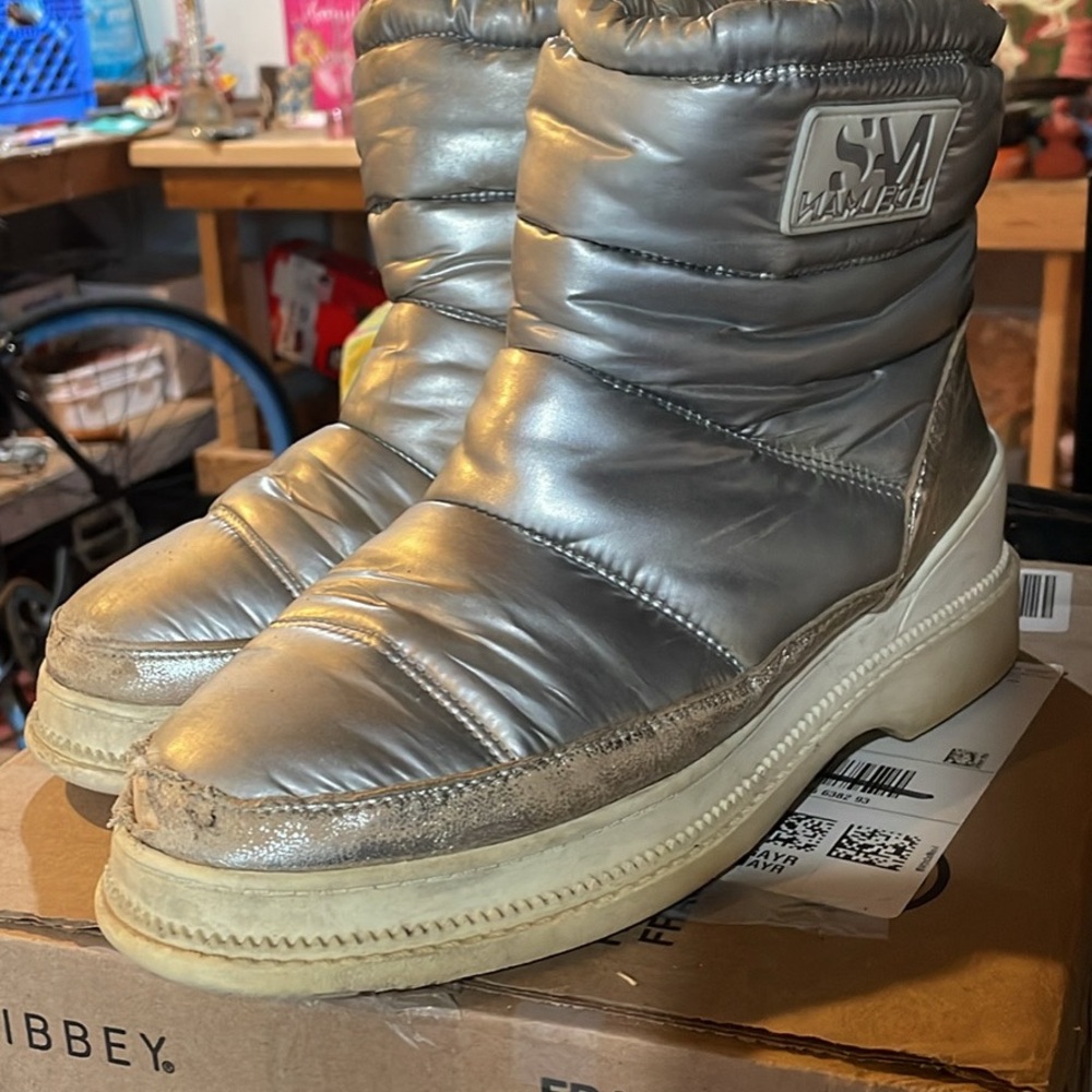 sam edelman carlton silver winter space boots